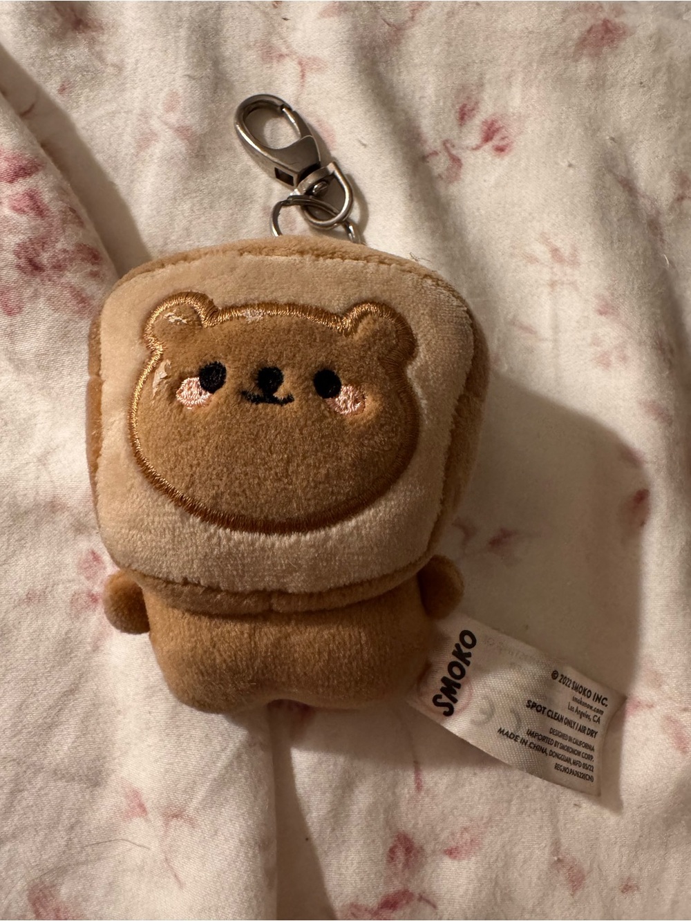 Urban Outfitters Smoko Bear Bread Plushie Keychain
